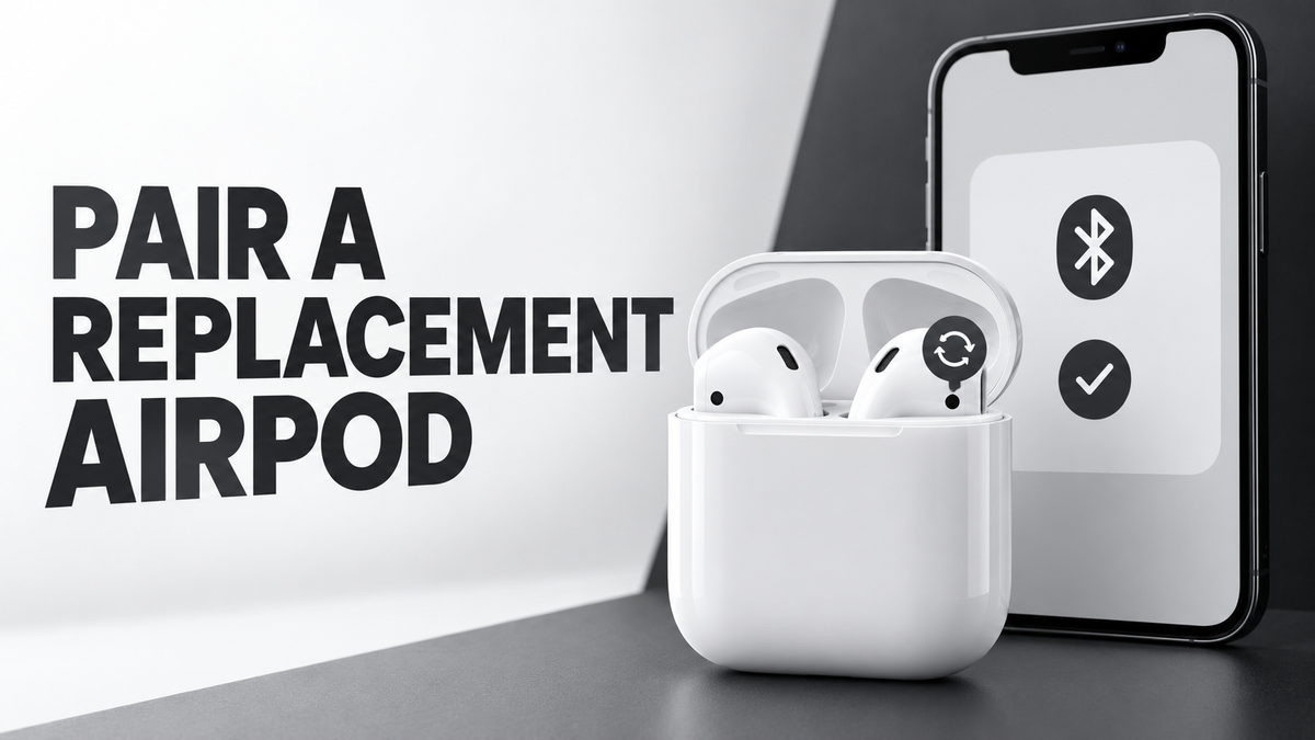 Replacement AirPod pairing with an existing AirPod in a charging case