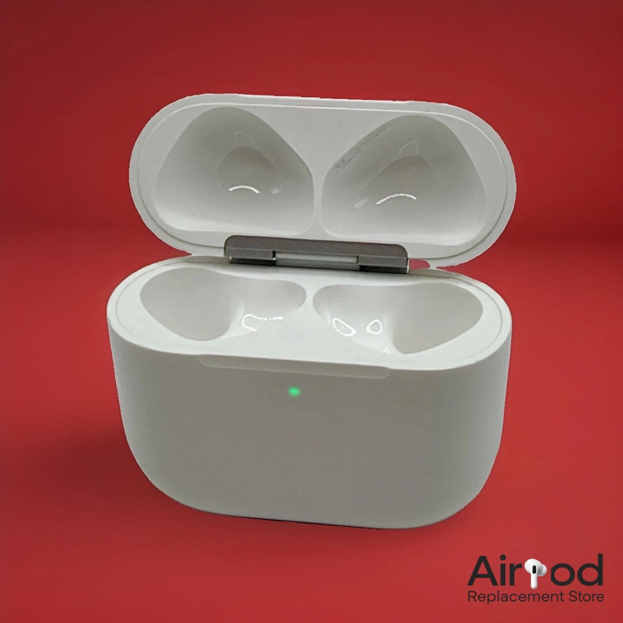 Apple AirPods 4 with Active Noise Cancellation wireless charging case A3059 open front view
