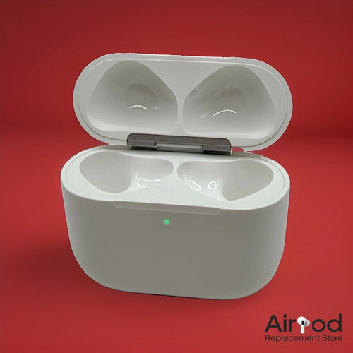 Apple AirPods 4 with Active Noise Cancellation wireless charging case A3059 open front view